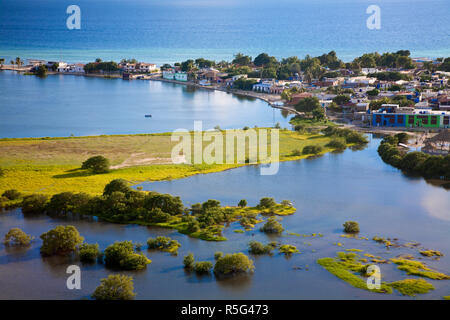 Venezuela, Arcipelago di Los Roques PARCO NAZIONALE, vista di Gran Roque Foto Stock