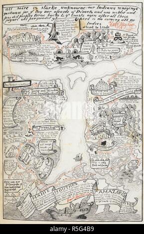 "Questo è un incitamento alla mappa della torbida Amazon". Illustrazione per la storia "l'inizio dell'Armidilloes. . Solo così le storie. 1902. Fonte: Aggiungi. 59840 f.58. Autore: KIPLING, RUDYARD. Foto Stock