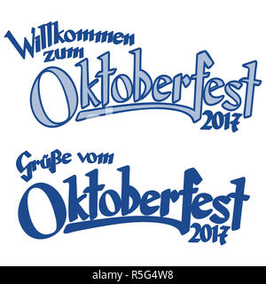 La testata con il testo Oktoberfest 2017 Foto Stock