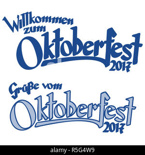 La testata con il testo Oktoberfest 2017 Foto Stock