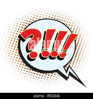 Domanda segno di fumetti Foto Stock