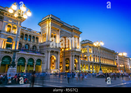 Milano, Italia - Sep 14, 2018: storica Galleria Vittorio Emanuele II di proprietà dal comune di Milano e si trova nel cuore della città Foto Stock