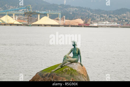 La ragazza di una muta scultura di Elek Imredy posto su 9 giugno 1972 Foto Stock