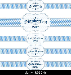 Oktoberfest 2017 Banner con testo Foto Stock