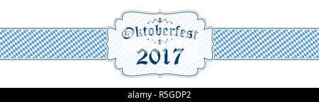 Oktoberfest banner con testo Oktoberfest 2017 Foto Stock