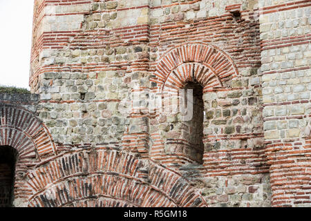 Trier, Germania. I bagni imperiali (Kaiserthermen), un grande complesso termale romano dall'antica città di Augusta Treverorum. Un sito del Patrimonio Mondiale di sinc Foto Stock