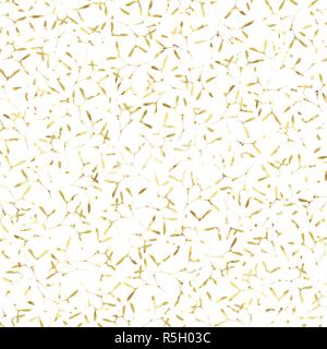 Seamless sfondo di Natale con vischio dorato su sfondo bianco. Illustrazione Vettoriale. Illustrazione Vettoriale