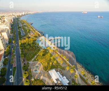 Vista aerea di Molos, Limassol, Cipro Foto Stock