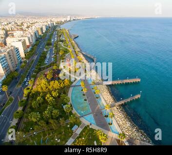 Vista aerea di Molos, Limassol, Cipro Foto Stock