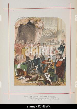 Versione di prova di Lord William Russell. William Russell, Baron Russell (29 settembre 1639 â€" 21 luglio 1683) era un politico inglese. Egli è stato eseguito per tradimento, per il suo coinvolgimento nella segale House plot. Una storia di Inghilterra per i giovani. London ; New York : Londra Printing & Publishing Co., [1872 73]. Fonte: 9504.ff.7 vol.II, pagina 141. Autore: Tyrrell, Henry. Foto Stock