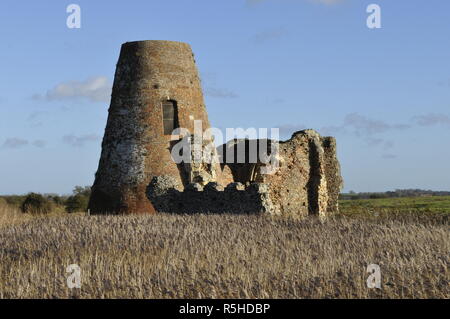 L' Abbazia di San Benet' a Holme accanto al fiume Bure, Norfolk Broads, England Regno Unito Foto Stock