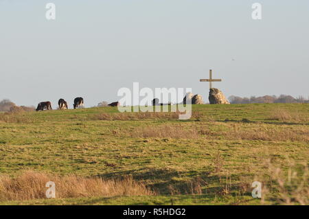 L' Abbazia di San Benet' a Holme accanto al fiume Bure, Norfolk Broads, England Regno Unito Foto Stock