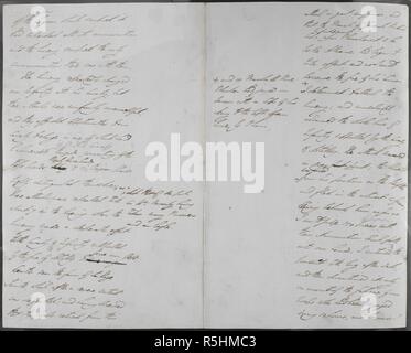 Il Waterloo spedizione: autograph draft , da Arthur Wellesley, primo duca di Wellington. Il Waterloo spedizione: autograph draft , da Arthur Wellesley, primo duca di Wellington, della sua spedizione indirizzata a Enrico, 3° Conte Bathurst, Segretario di Stato per la guerra, annunciando e descrivere gli alleati' decisiva vittoria su Napoleone Bonaparte a Waterloo; 19 giugno 1815. 19 giu 1815. Parzialmente scritto a Waterloo , parzialmente scritto a Bruxelles: 1815: Progetto. Tutto il testo e gli emendamenti sembrano essere a Wellington la mano, ma due mani anonime si verificano su f. 9v, e un terzo sulla busta distinta (f. i), dating f Foto Stock