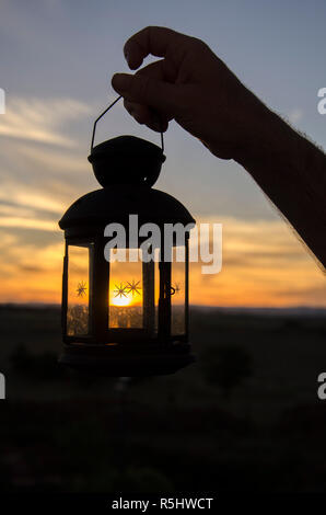 Un tramonto folle in Sud Africa, vista del Sud Africa Foto Stock