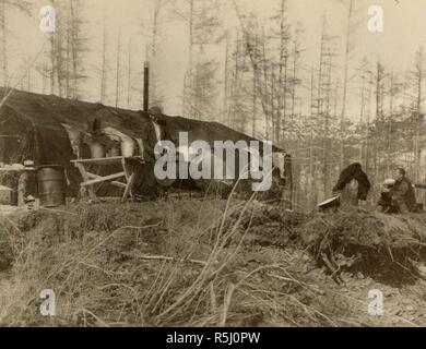 Un insediamento del lituano di deportati in Siberia. Museo: Museo Gulag, Mosca. Autore: anonimo. Foto Stock