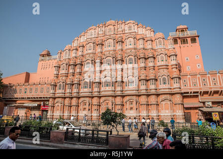 Hawa Mahal (palazzo dei venti), Jaipur, Rajasthan, India Foto Stock