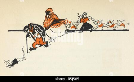 Vari animali dal Caucus gara incluso un mouse, la tartaruga, Raven e pulcini. Alice nel paese delle meraviglie / da Lewis Carroll ; illustrato da Gwynedd M. Hudson. [Londra?] : Hodder e Stoughton, [1922?]. Fonte: YA.1997.b.4119 Pagina 40 dettaglio. Foto Stock