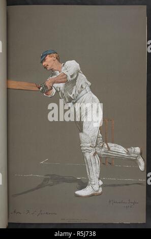 L'on. F. S. Jackson, Yorkshire. Sir Francis Stanley Jackson GCSI GCIE KStJ PC (1870-1947) noto come gli onorevoli Stanley Jackson durante la sua carriera di giocatore, era un cricketer inglese, soldato e Partito Conservatore politico. L'Empire's Il Cricketers. Da disegni originali di A. Chevallier Tayler. Con biografie di G. W. Beldam. Stagione 1905 [48 piastre con il testo descrittivo.]. [Londra] : la raffinata arte della società, Ltd. 148 New Bond Street, W., [1905]. Fonte: C.194.c.87, la piastra 1. Lingua: Inglese. Foto Stock