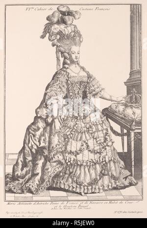 La regina Maria Antonietta di Francia (1755-1793) in abito di corte. Museo: Collezione privata. Autore: anonimo. Foto Stock