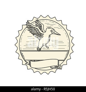 Kingfisher battenti monolinea laterale Foto Stock