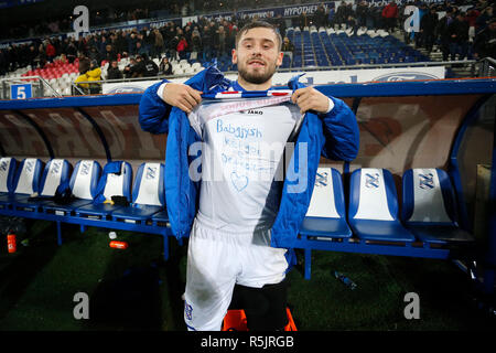 HEERENVEEN, 01-12-2018, Abe Lenstra stadium, stagione 2018 / 2019, olandese Eredivisie, SC Heerenveen player Arber Zeneli durante la partita SC Heerenveen - Fortuna Sittard. Foto Stock