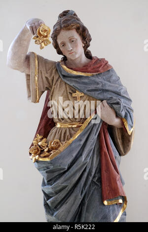 Santa Elisabetta di Ungheria noto anche come Santa Elisabetta di Turingia, del convento delle Suore della Santa Croce a Gemunden, Germania Foto Stock