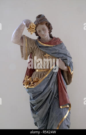 Santa Elisabetta di Ungheria noto anche come Santa Elisabetta di Turingia, del convento delle Suore della Santa Croce a Gemunden, Germania Foto Stock