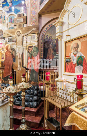 Interno della Santa Trinità Cattedrale Ortodossa progettata da Louis Sullivan Foto Stock