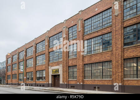 Fabbricazione Unitiy edificio industriale in Chicago Foto Stock