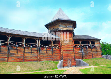 Baturyn Cittadella. Antica architettura slava della fortezza Foto Stock