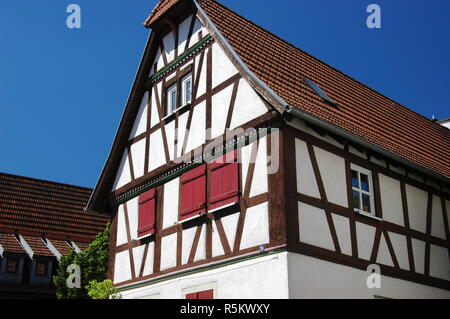 Casa in legno e muratura hinterstÃ¤del jockgrim Foto Stock