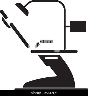 Studio Dentistico icona nera, segno del vettore su sfondo isolato. Studio Dentistico concetto simbolo, illustrazione Illustrazione Vettoriale
