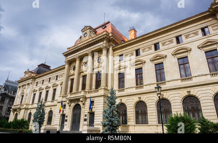 Il vecchio edificio che ospita il rumeno National Bank (BNR) nella città vecchia, Bucarest, Romania Foto Stock