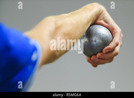 Immagini dei giocatori, giudici e pubblici di boccia raddoppia il campionato del mondo in Canada. Foto Stock