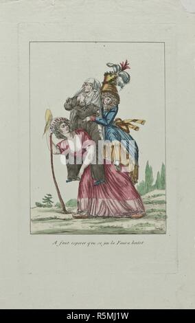 Una anomalia esperer q'ue se jeu la Finira bentot (si deve sperare che questo gioco sarà più presto). Il terzo break. Museo: Collezione privata. Autore: anonimo. Foto Stock