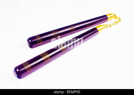 Nunchaku viola Foto Stock