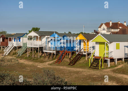 NUNSTANTON, NORFOLK/UK - 2 giugno : Spiaggia di capanne a Hunstanton Norfolk il 2 giugno 2010 Foto Stock