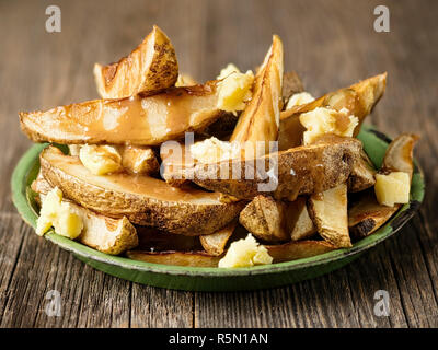 Rustico poutine canadese Foto Stock