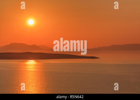 Sunrise nelle isole Ionie Foto Stock