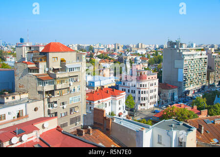 Paesaggio urbano di Bucarest, Romania Foto Stock