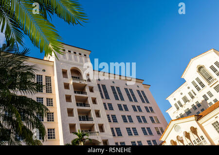Miami Florida,Coral Gables,Hyatt Regency,catena,alloggio,hotel hotel hotel alloggio motel, edificio,esterno fronte,entrata,Mediterranean st Foto Stock