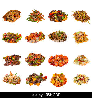 Impostare un diverso piatti asiatici nel ristorante Foto Stock