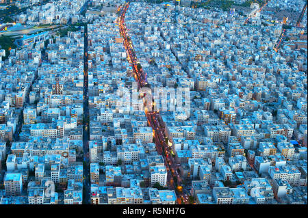 Tehran uccelli-eye. Iran Foto Stock