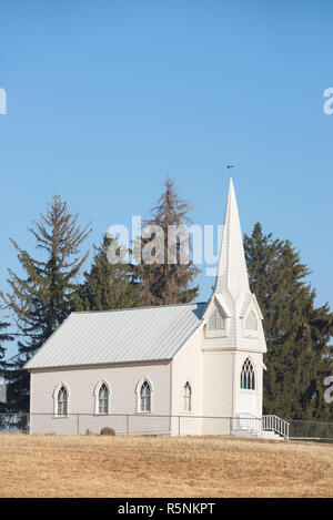 La storica Chiesa Sherman nella contea di Lincoln, Washington. Foto Stock