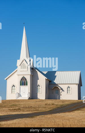 La storica Chiesa Sherman nella contea di Lincoln, Washington. Foto Stock