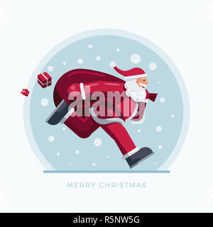 Santa Claus in esecuzione Foto Stock