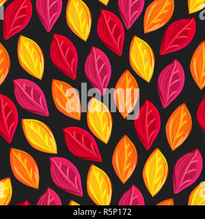 Floral seamless pattern con caduta foglie. L'autunno. Foglie di autunno. Colorato sfondo artistico Foto Stock