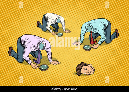 Diversi decapitati gli uomini alla ricerca di testa Foto Stock