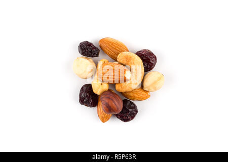 Mescolare le noci, frutta secca e uva Foto Stock