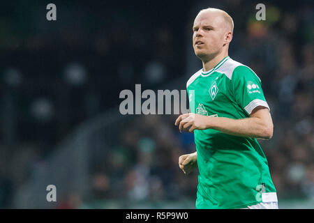 Brema, Stadio Weser, 01-12-2018 , Stagione 2018 / 2019 , la Bundesliga tedesca. Risultato finale 1-2, Werder Brema player Davy Klaassen durante la partita Werder Brema - Bayern Munchen DFL REGOLAMENTI VIETANO QUALSIASI USO DI FOTOGRAFIE come sequenze di immagini e/o quasi-VIDEO Foto Stock